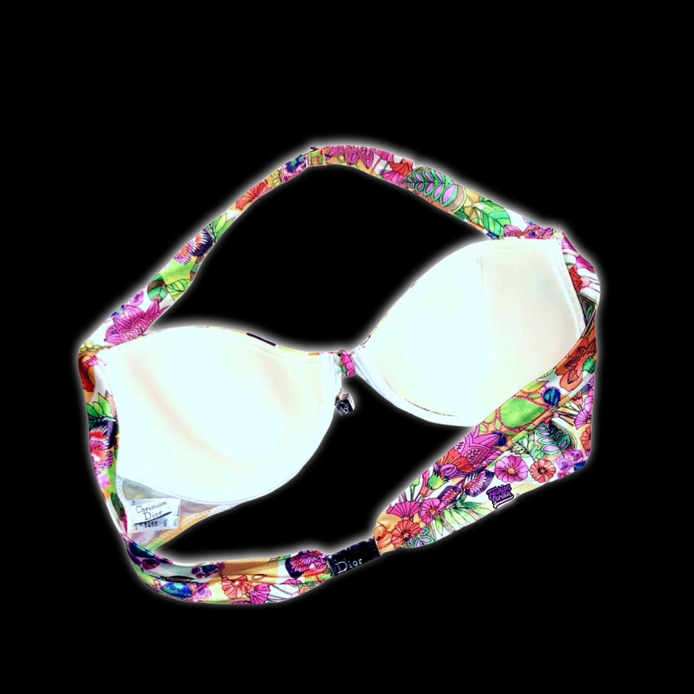 Dior John Galliano 2000s Limited Edition Hawaii Floral Gambler Dice Bikini Top - Picture 5 of 17